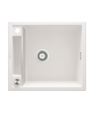 Mətbəx çanağı Deante Magnetic A103, qranit, ağ, 56x50x21.9 sm