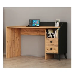 Компьютерный стол Art Mebel 106, коричневый/черный, 120x82x55 см