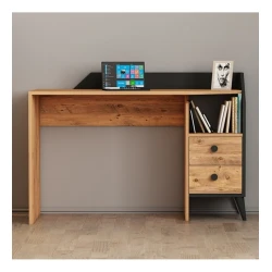 Компьютерный стол Art Mebel 106, коричневый/черный, 120x82x55 см