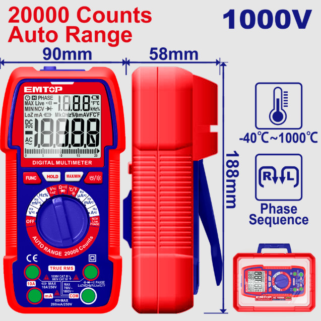 Цифровой мультиметр Emtop EDMR5410003