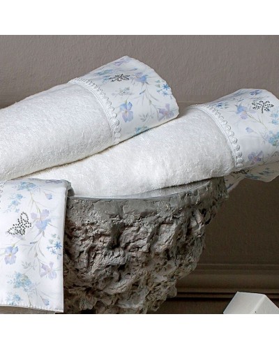 Dəsmal dəsti və aromatlaşdırıcı Tivolyo Home Iris, pambıq, ağ, 3 əd, 30x50/50x100/75x150 sm, 400 ml