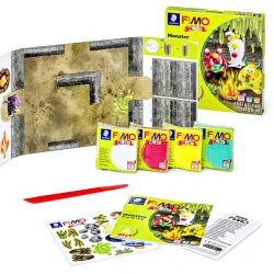 Набор полимерной глины Fimo Kids F&P Monster, 4x42 г, Разноцветный