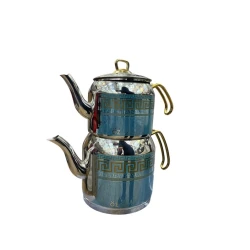 İkimərtəbəli çaydan sweet-maxi 15-2318, gümüşü