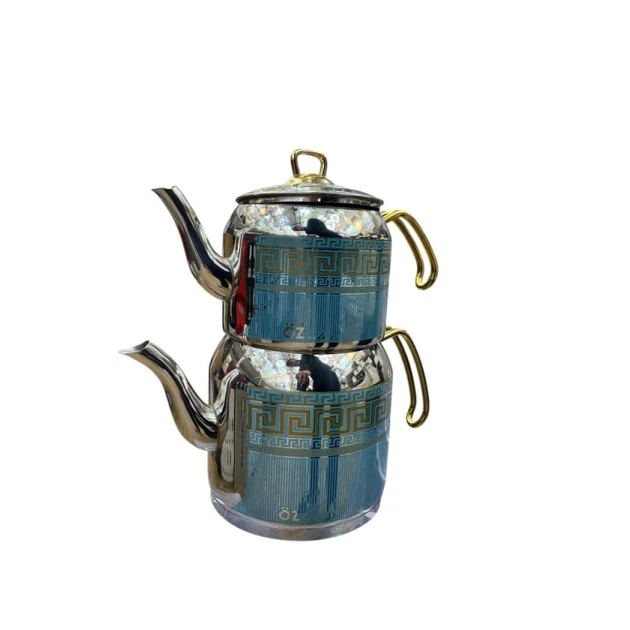 İkimərtəbəli çaydan sweet-maxi 15-2318, gümüşü