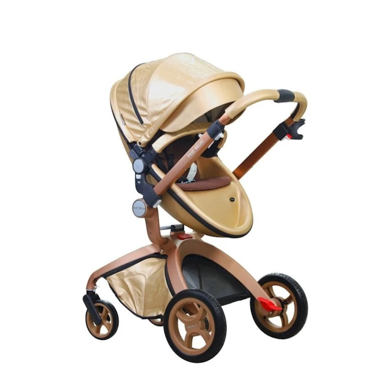 Uşaq arabası Hot Mom FE22W, qızılı