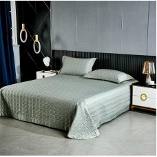 Dəst MiraNova SF-775, satin, ikinəfərlik, yaşıl, örtük 250х250 sm, yastıq üzü 60х80 sm/2 əd