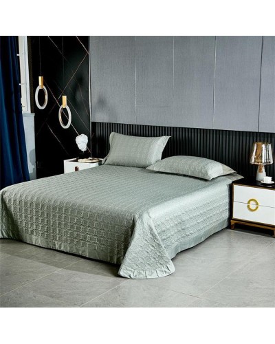 Dəst MiraNova SF-775, satin, ikinəfərlik, yaşıl, örtük 250х250 sm, yastıq üzü 60х80 sm/2 əd