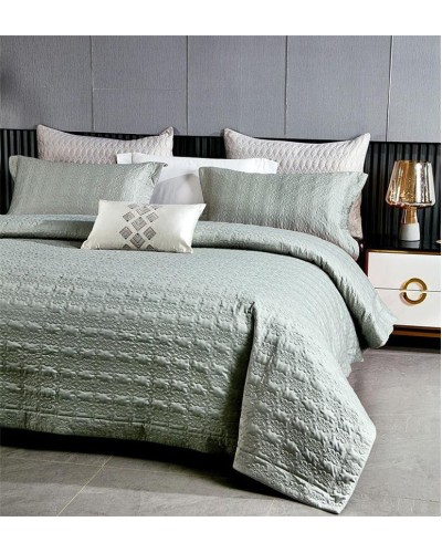 Dəst MiraNova SF-775, satin, ikinəfərlik, yaşıl, örtük 250х250 sm, yastıq üzü 60х80 sm/2 əd