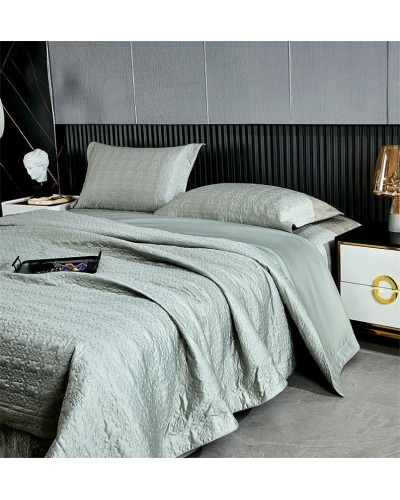 Dəst MiraNova SF-775, satin, ikinəfərlik, yaşıl, örtük 250х250 sm, yastıq üzü 60х80 sm/2 əd