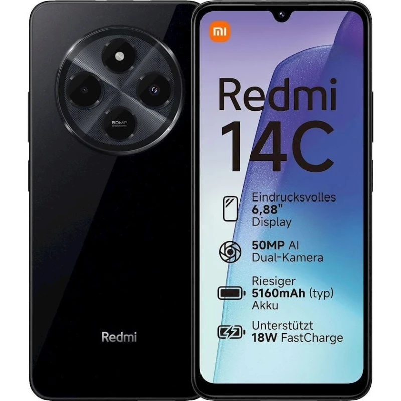 Смартфон Xiaomi Redmi 14C 8GB/256GB Midnight Black (2409BRN2CY) Смартфон Xiaomi Redmi 14C 8GB/256GB Midnight Black (2409BRN2CY)