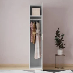 Шкаф Art Mebel 5, 210x50x45 см, ламинат, белый Шкаф Art Mebel 5, 210x50x45 см, ламинат, белый