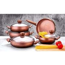 Qab-qacaq dəsti Ozlife FS-119, çəhrayı, 5 əd
