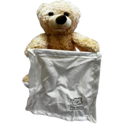 Интерактивная игрушка Мишка с полотенцем, коричневая, от 3 лет