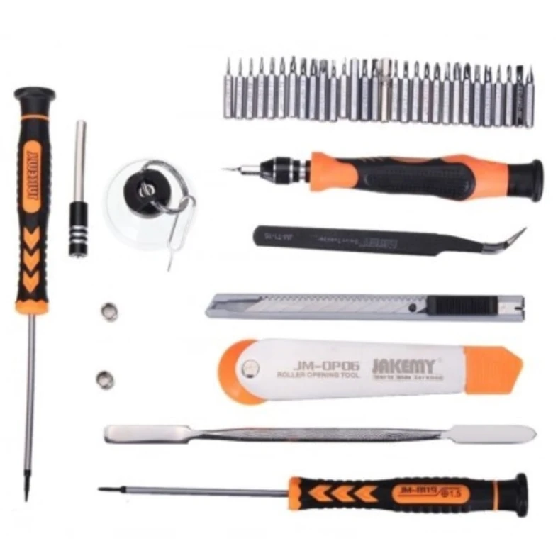 Набор инструментов Jakemy JM-8139 47 в 1-ом, черный/оранжевый
