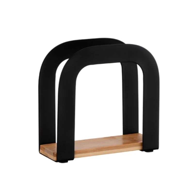 Салфетница Ardesto Midori AR0911BB, металл/бамбук, черная, 12×4.5×12 см Салфетница Ardesto Midori AR0911BB, металл/бамбук, черная, 12×4.5×12 см