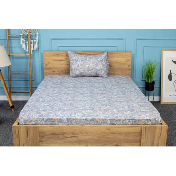 Комплект постельного белья Moon Star SHA-0000974, простыня 180x200 см, наволочка 50х70 см (2 шт), двуспальный, хлопок, разноцветный