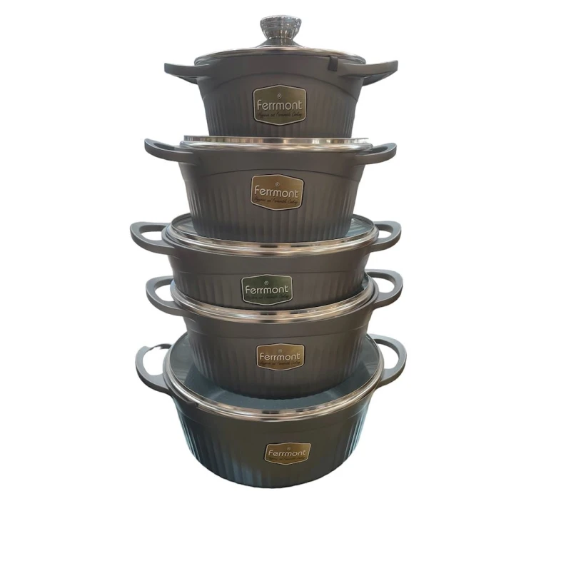 Набор кастрюль Ferrmont ZTW-FQDB, серый, 5 шт Набор кастрюль Ferrmont ZTW-FQDB, серый, 5 шт