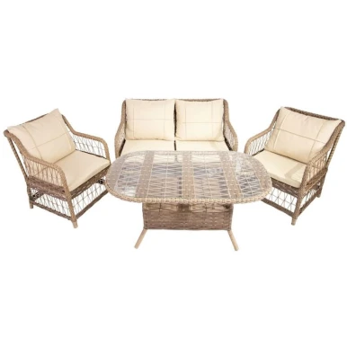 Комплект садовой мебели Okyanus SP_6311, 4 предмета, коричневый/бежевый Комплект садовой мебели Okyanus SP_6311, 4 предмета, коричневый/бежевый