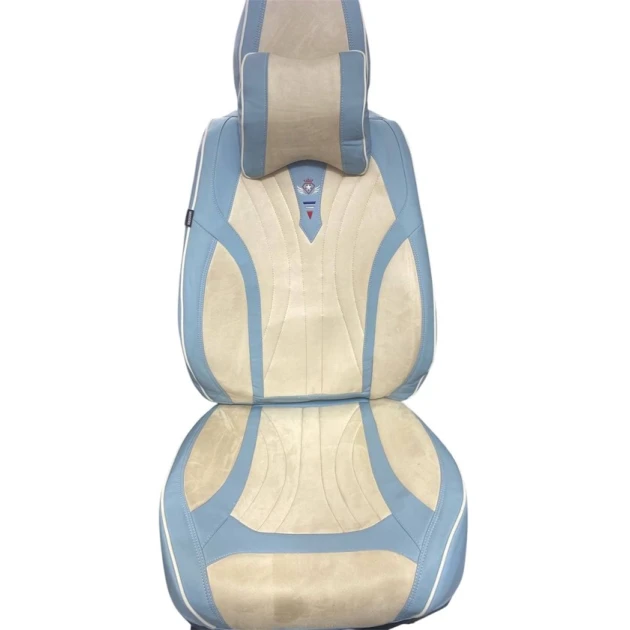 Чехол на сидения smr277, бежевый/голубой