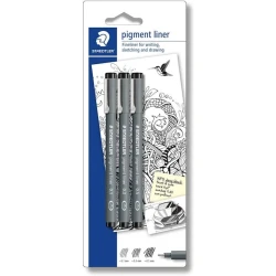 Kapilyar qələmlər dəsti Staedtler Pigment Liner, qara