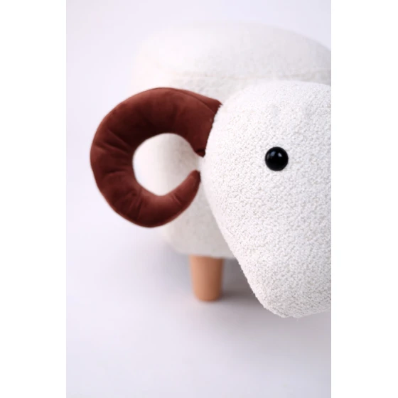 Uşaq üçün Ağ Qoç pufik Uşaq üçün Ağ Qoç pufik