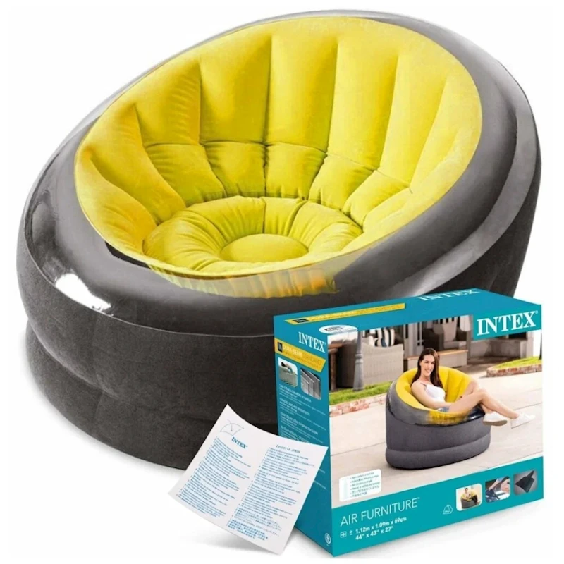 Надувное кресло Intex 68582Y, желтое, 112x109x69 см Надувное кресло Intex 68582Y, желтое, 112x109x69 см