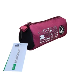 Qələmdan United Colors of Benetton Over-Q_Pencilcase_18, neylon, çəhrayı, 20x9 sm