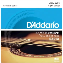 Струны для акустической гитары D’Addario EZ910 Bronze 011-052