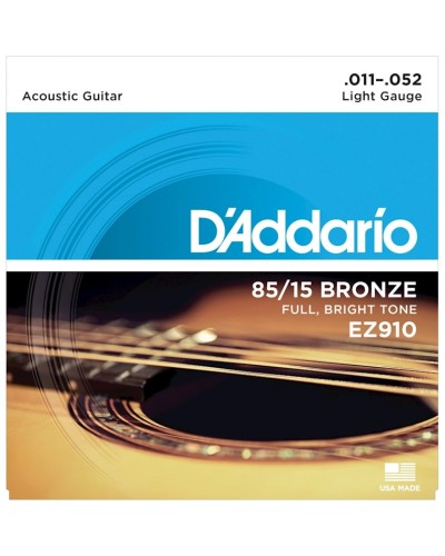 Akustik gitara üçün simlər D’Addario EZ910 Bronze 011-052