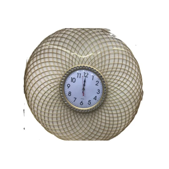 Dekorativ kristal divar saatı. 49x49 sm 6240_Sdivarsaatiqizili49