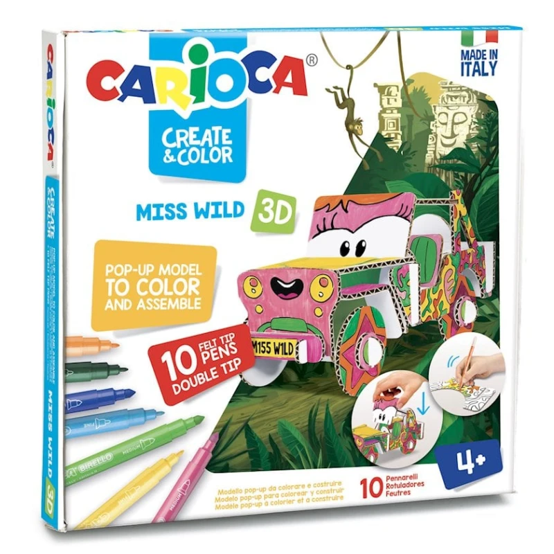 Набор для творчества Carioca Машинка 3D, 243x250x30 мм, 4 года +