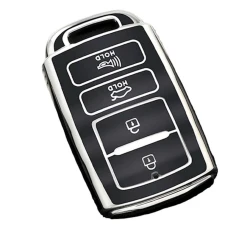 Чехол для автомобильных ключей AVTO085292 для Hyundai/Kia, черный/серебристый