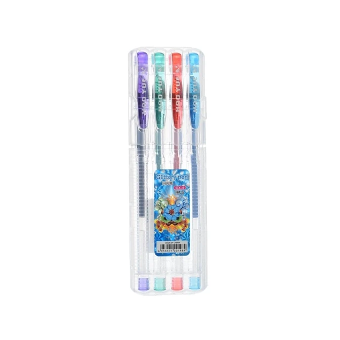 Gel qələm dəsti STX-04 Glitter, 4 əd
