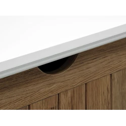 Комод JYSK Oldekrog, 94x92x40 см, 6 ящиков, коричневый/белый Комод JYSK Oldekrog, 94x92x40 см, 6 ящиков, коричневый/белый