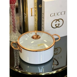 Кастрюля Sembol AA-ES-038, эмаль, белая, 20 см