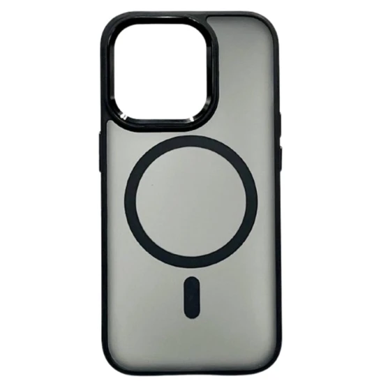 Çexol Magsafe Apple iPhone 14 Pro üçün, Matte Black/Transparent