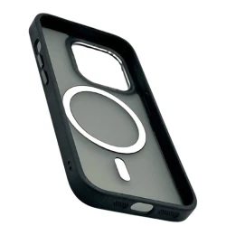 Çexol Magsafe Apple iPhone 14 Pro üçün, Matte Black/Transparent