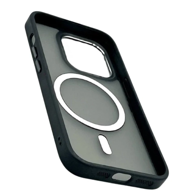 Çexol Magsafe Apple iPhone 14 Pro üçün, Matte Black/Transparent