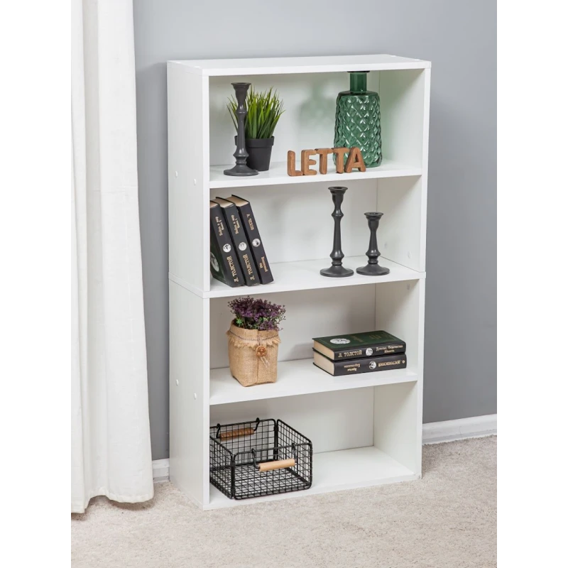 Полка напольная Letta, белая, ЛДСП, 107x24x60 см Полка напольная Letta, белая, ЛДСП, 107x24x60 см