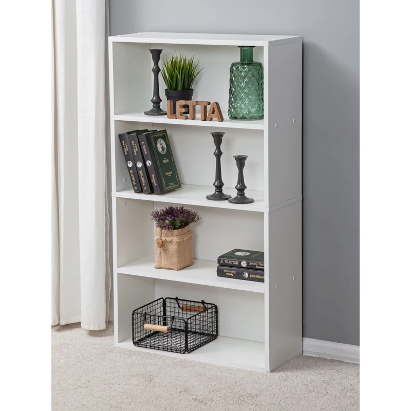 Полка напольная Letta, белая, ЛДСП, 107x24x60 см Полка напольная Letta, белая, ЛДСП, 107x24x60 см