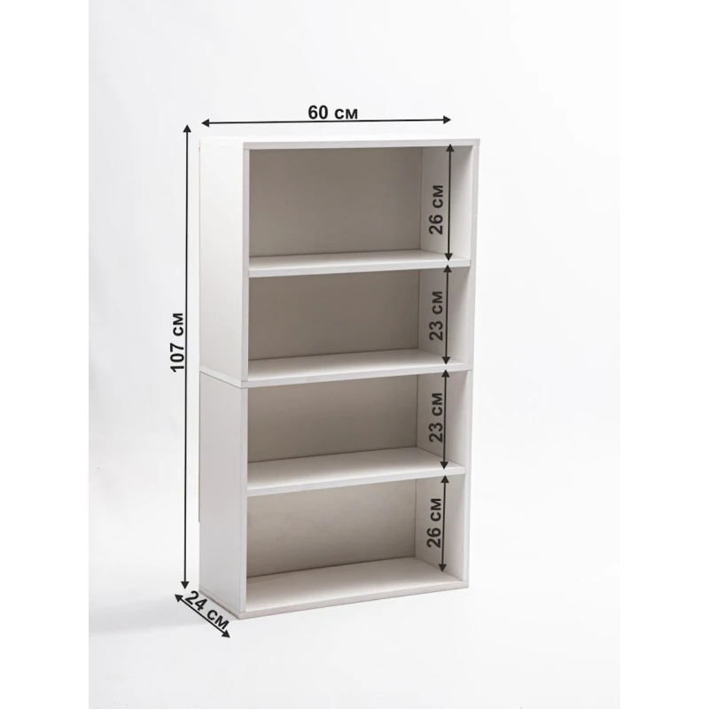 Полка напольная Letta, белая, ЛДСП, 107x24x60 см Полка напольная Letta, белая, ЛДСП, 107x24x60 см