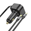 Автомобильное зарядное устройство Hoco NZ13 30W Type-C + Lightning Telescopic Cable(Black)