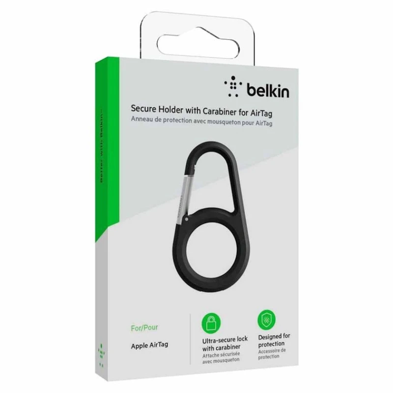 Держатель Belkin Secure Holder with Carabiner для трекера Apple AirTag Black