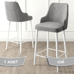 Барный стул Canisa Enox, металл/ткань, серый, 43x45x106.5 см Барный стул Canisa Enox, металл/ткань, серый, 43x45x106.5 см
