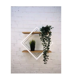 Полка настенная 3563_LoftSqWhVotan, 50x20x25 см, ЛДСП, белая Полка настенная 3563_LoftSqWhVotan, 50x20x25 см, ЛДСП, белая