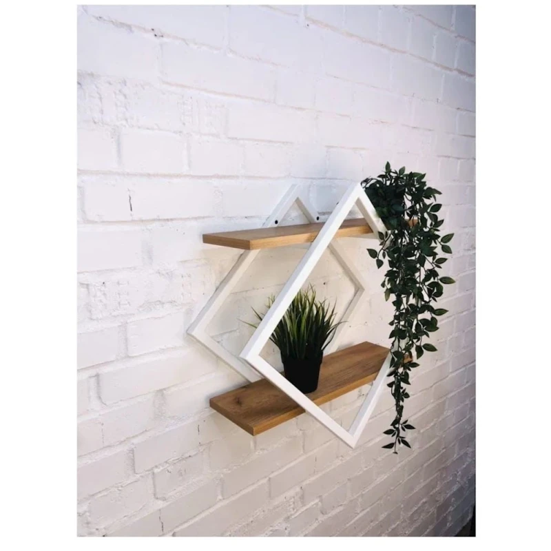 Полка настенная 3563_LoftSqWhVotan, 50x20x25 см, ЛДСП, белая Полка настенная 3563_LoftSqWhVotan, 50x20x25 см, ЛДСП, белая