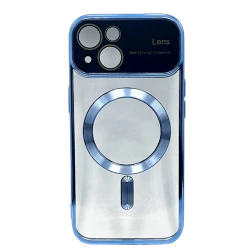 Чехол Auto Focus MagSafe для Apple iPhone 15 Blue