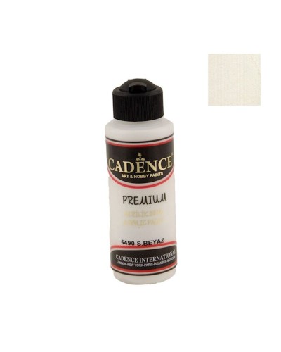 Akril boya Cadence Premium Acrylic Paint 6490 Warm White, isti ağ 120 ml