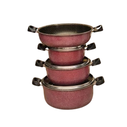 Набор кастрюль Sac CH-0020, красный, 4 шт