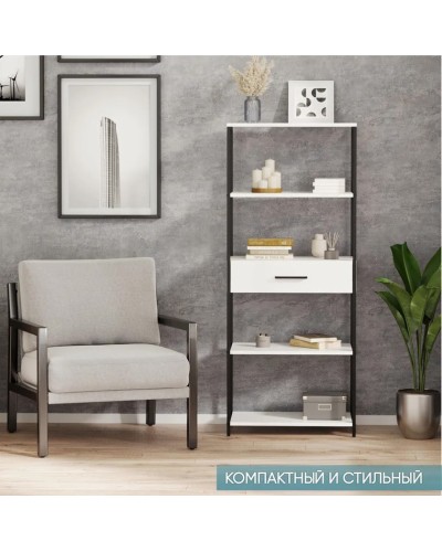 Stellaj Marina 3563_LetSpringCSStelArnoBWh, LDSP-Loft, 146.6x33.7x60 sm, ağ